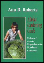 Horticulturist with Giant Cabbage, as shown on cover of Alaska Gardening Guide. Click to view larger. 